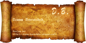 Damm Benedek névjegykártya